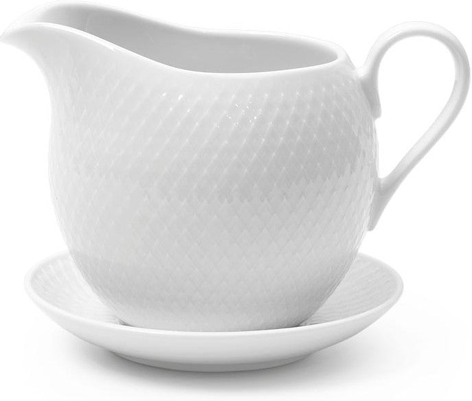 [product_category]-Lyngby Rhombe Sauce Pot 67cl, White-Lyngby Porcelæn-5711507012124-201212-LYN-1