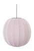 Made by Hand Strik med 60 runde pendellampe, lyserosa