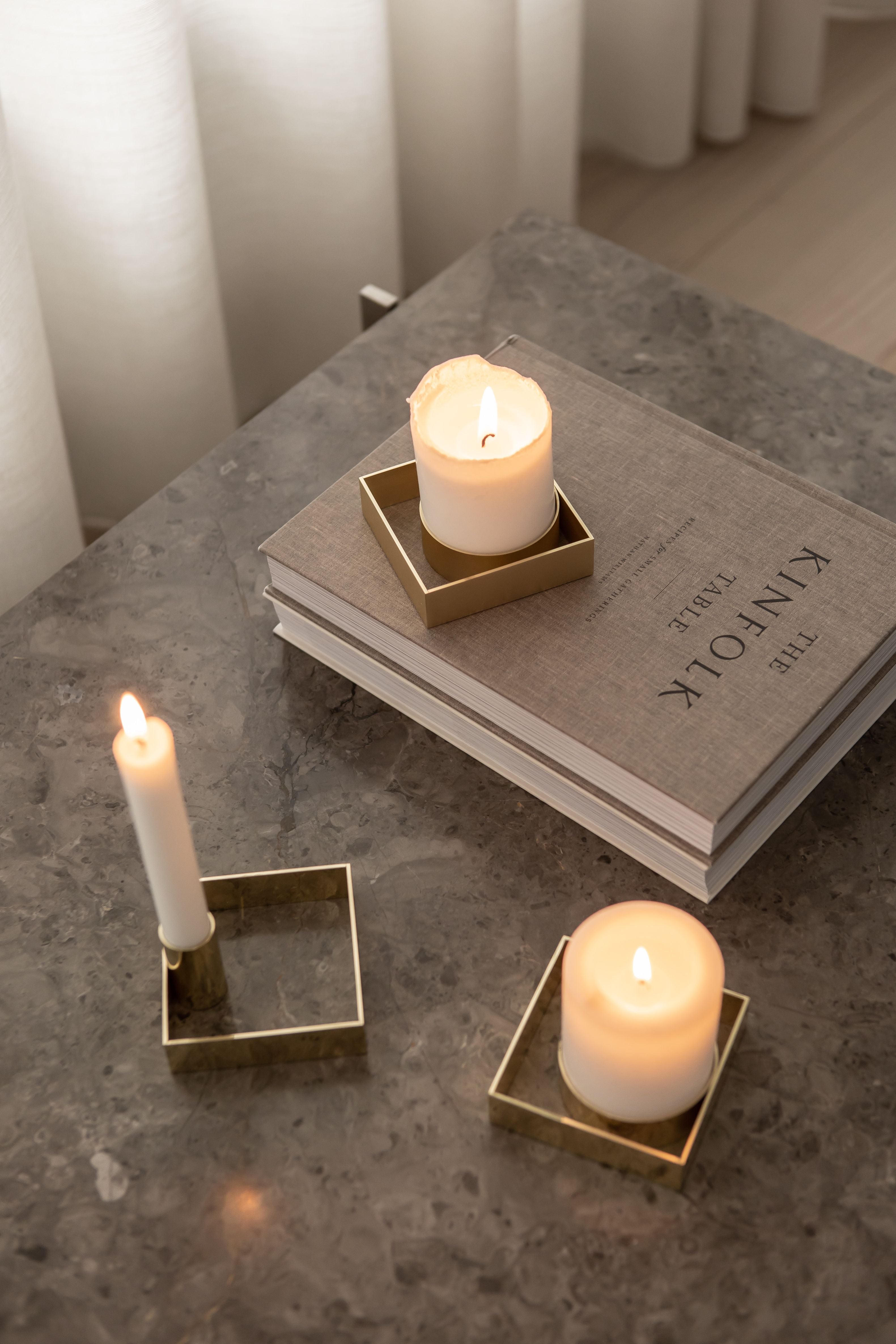 [product_category]-Malling Living Edge Candle Holder, Brushed Brass-Malling Living-0612520456900-800301-MAL-21