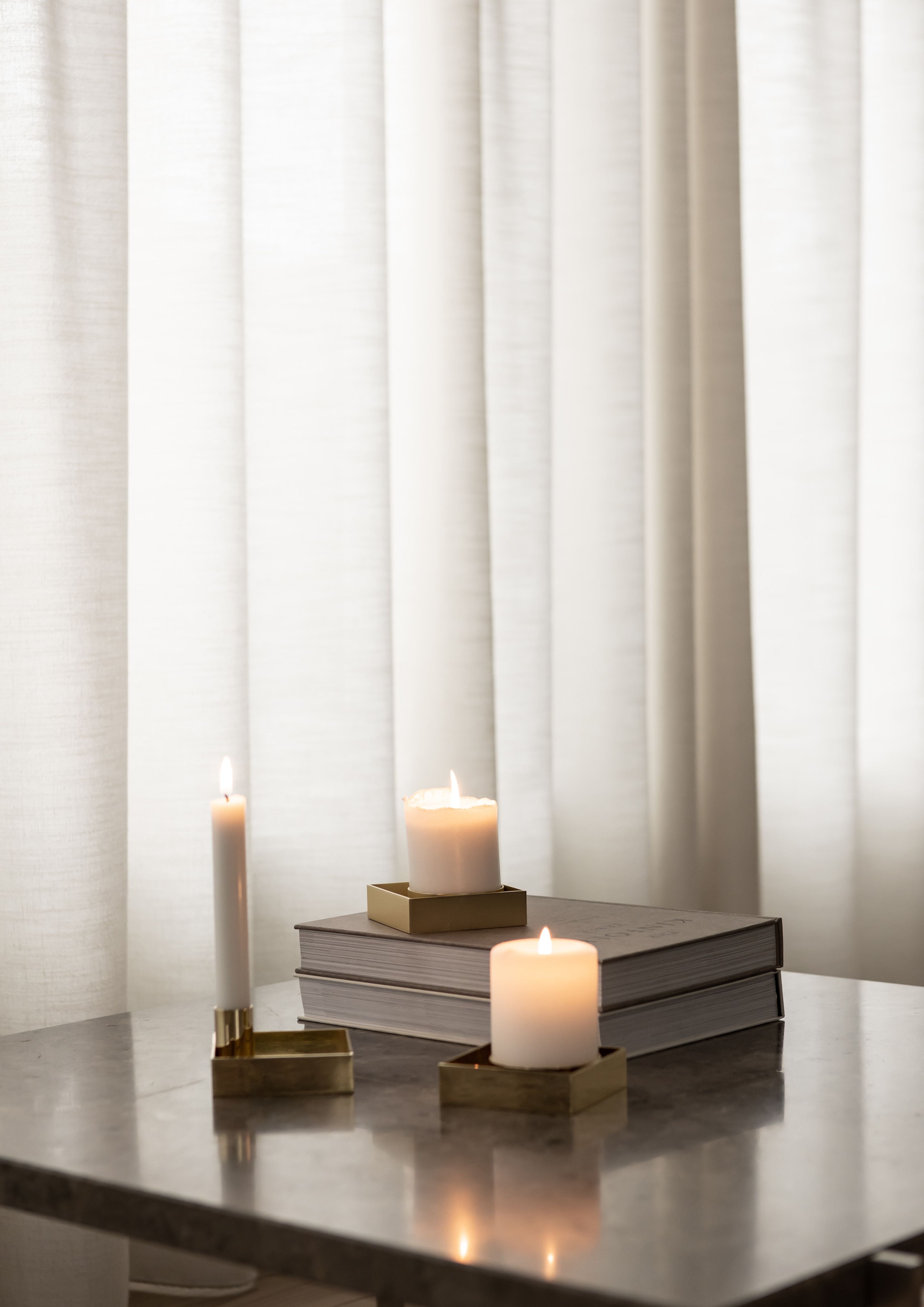 [product_category]-Malling Living Edge Candle Holder, Brushed Brass-Malling Living-0612520456900-800301-MAL-22