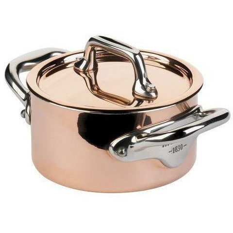 [product_category]-Mauviel M"150 S Mini Cooking Pot With Lid 30cl ø 9 Cm, Copper/Steel-Mauviel-3574906130095-19930-MAU-1