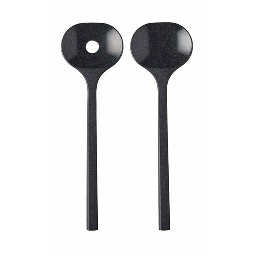 [product_category]-Mepal Bloom Salad Servers 2 Piece, Pebble Black-Mepal-8711269976891-238934-MEP-1