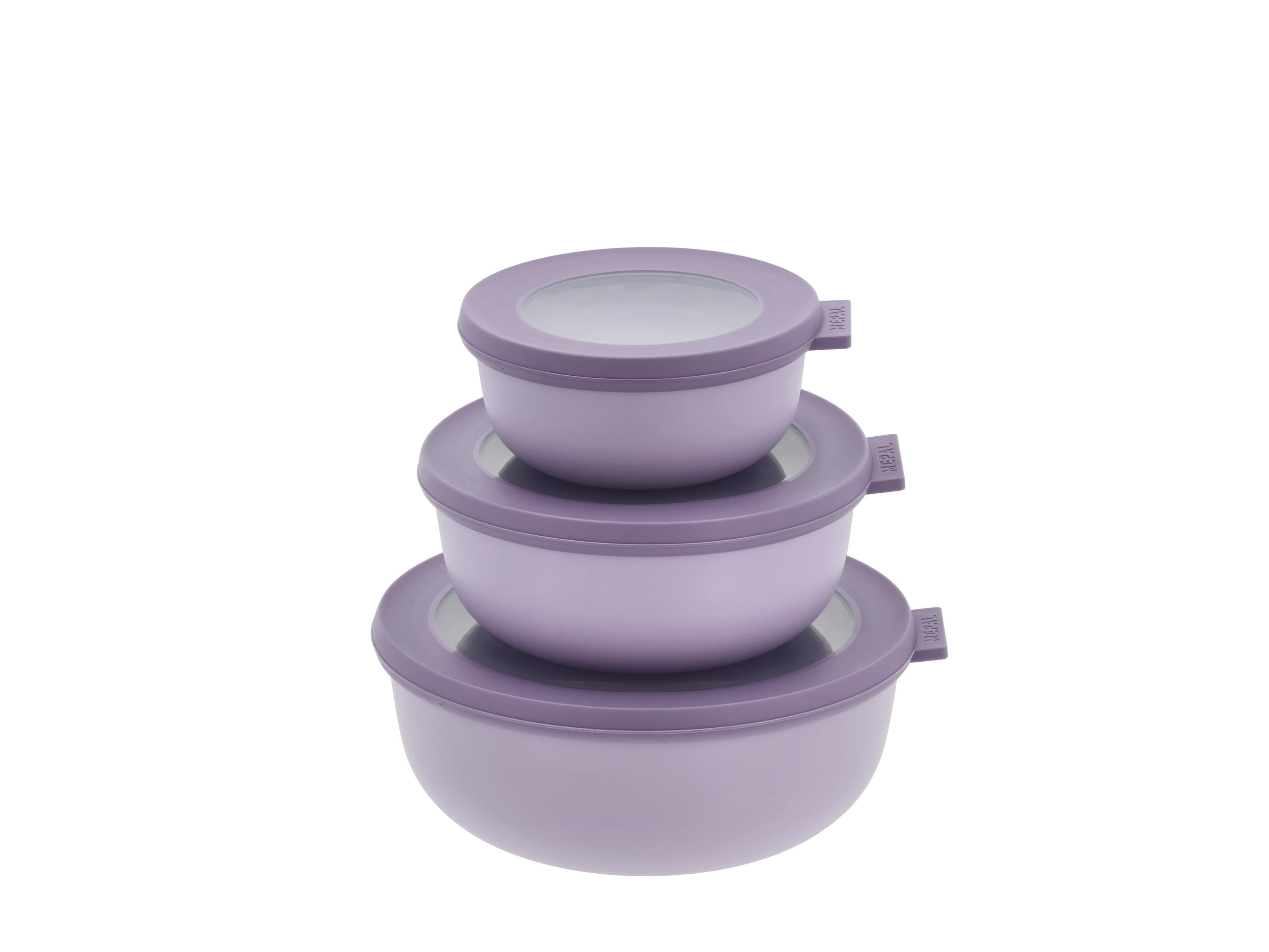 [product_category]-Mepal Cirqula Low Multi Bowl Set Of 3, Nordic Lilac-Mepal-8720294016946-28768-MEP-1
