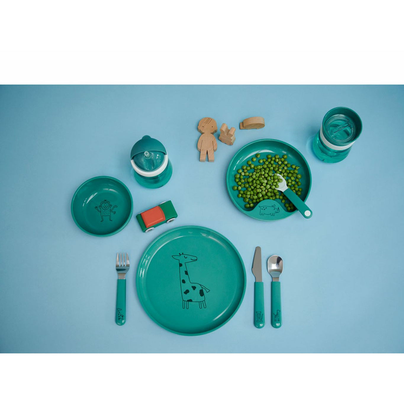 [product_category]-Mepal Mio Children's Cutlery Set 3 Pcs, Turquoise-Mepal-8711269993454-13707-MEP-3