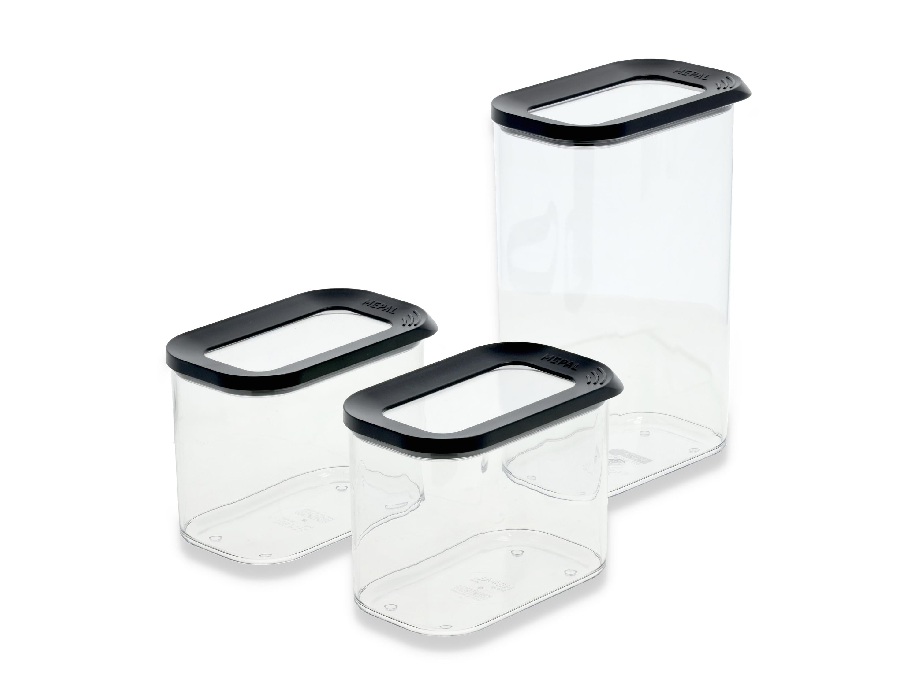 [product_category]-Mepal Modula Storage Box 3 Pcs., Black-Mepal-8720294017134-28878-MEP-1
