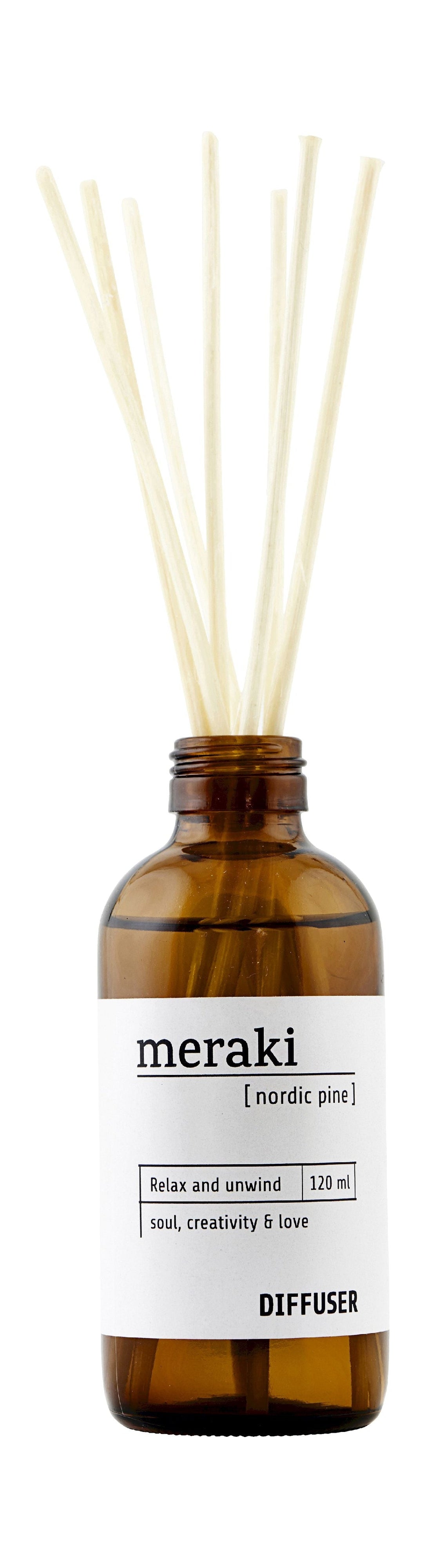 [product_category]-Meraki Fragrance Diffuser With 7 Sticks, Nordic Pine-Meraki-5707644481459-309860020-MER-1