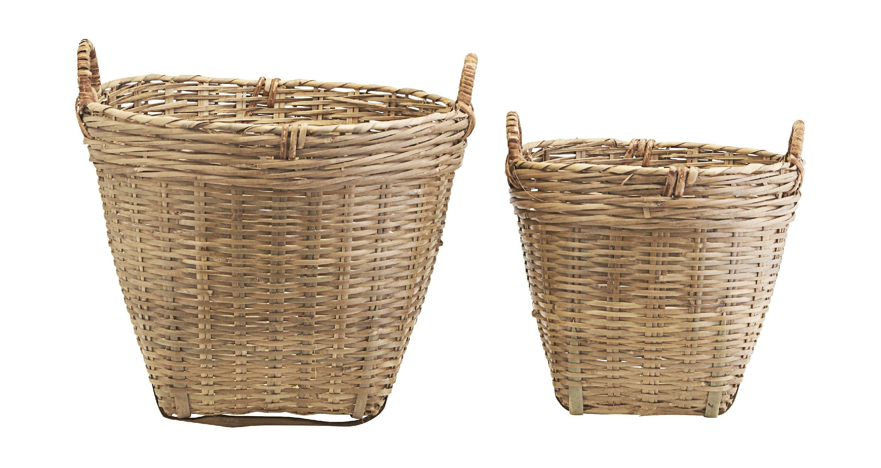 [product_category]-Meraki Tradition Storage Basket Made Of Bamboo Set Of 2, Lx Wx H 42x40x37 & øx H 30x26 Cm, 42x40x37 Cm-Meraki-5707644536791-312430202-MER-1