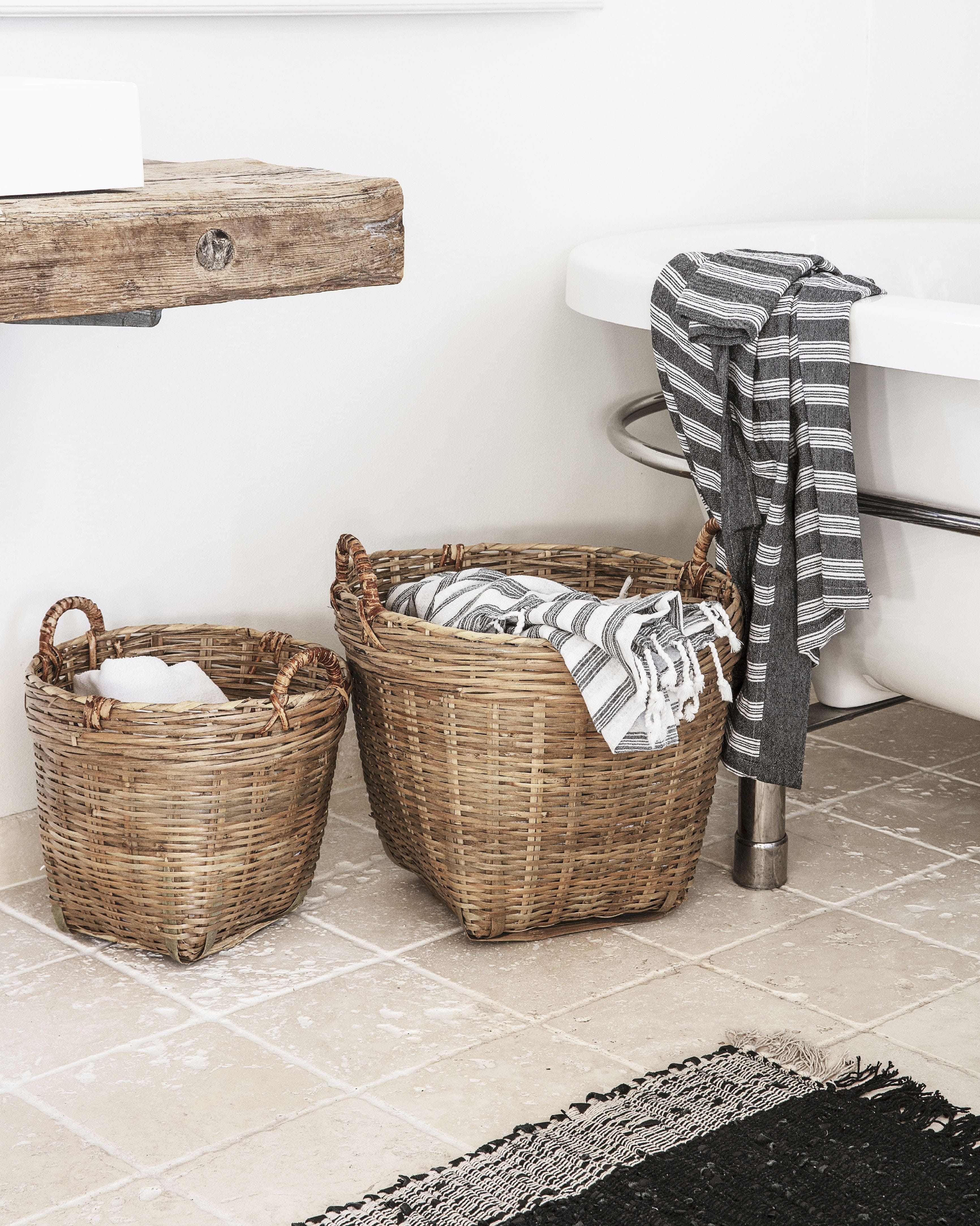 [product_category]-Meraki Tradition Storage Basket Made Of Bamboo Set Of 2, Lx Wx H 42x40x37 & øx H 30x26 Cm, 42x40x37 Cm-Meraki-5707644536791-312430202-MER-3