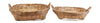 Meraki Tradition Storage Basket Made Of Bamboo Set Of 2, øx H 50x18 & 45x14 Cm