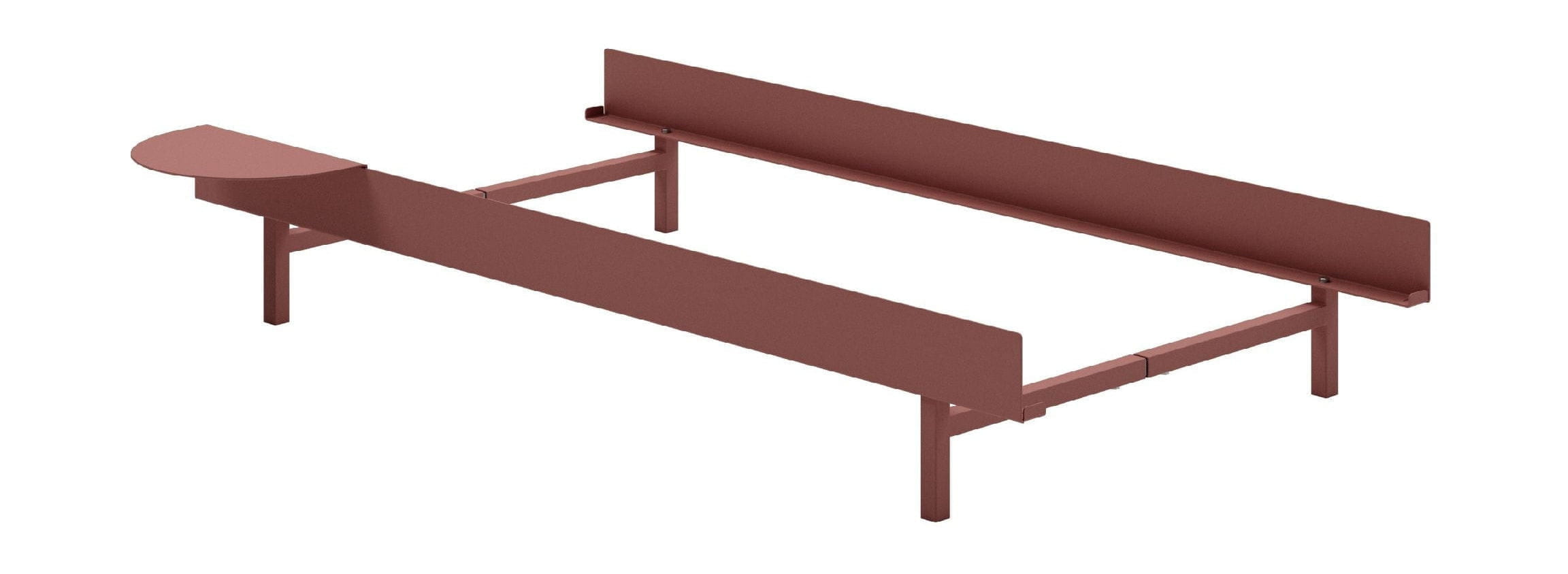 [product_category]-Moebe Bed With 1 Bedside Table 90 Cm, Dusty Rose-Moebe-5713520009440-BD901XSTDR-MOE-1