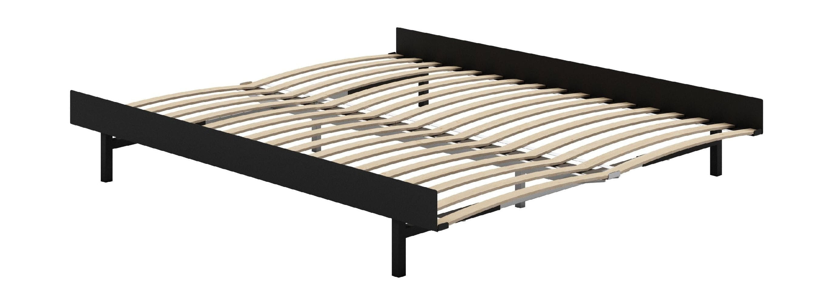 [product_category]-Moebe Bed With Bed Slats 160 Cm, Black-Moebe-5713520009310-BD160SLBL-MOE-1