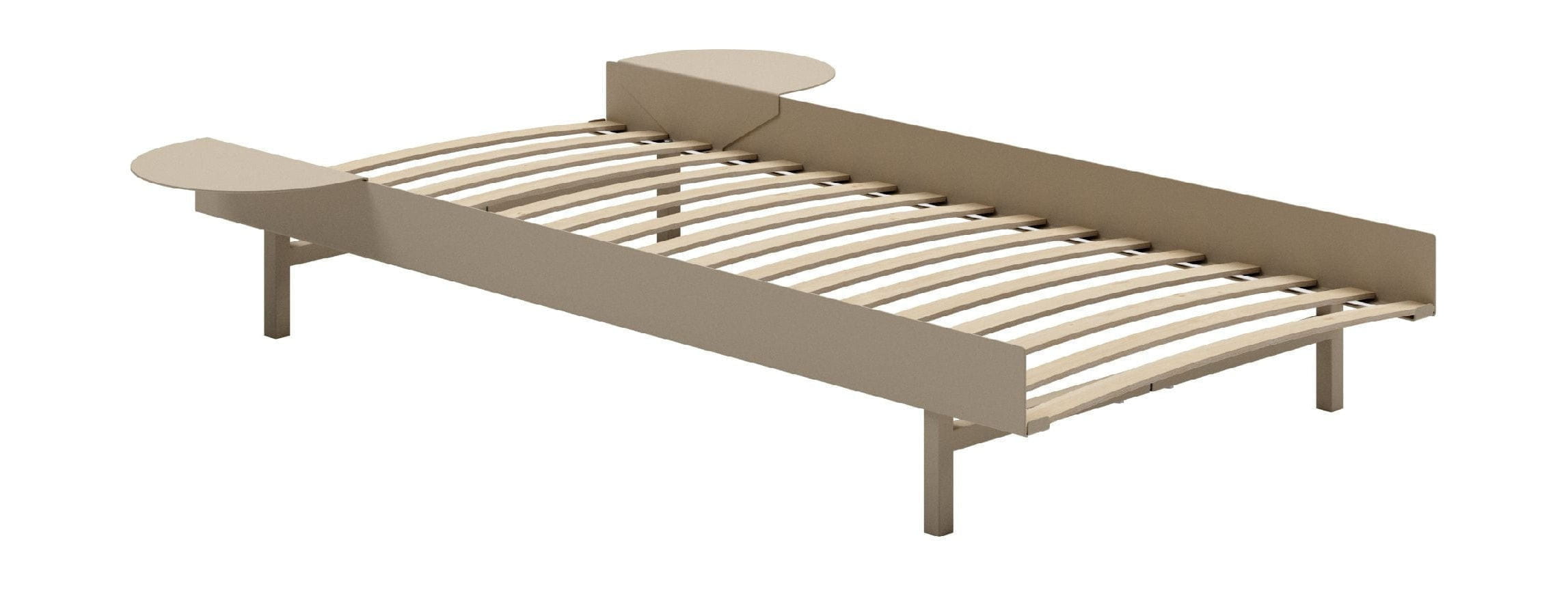 [product_category]-Moebe Bed With Slats And 2 Bedside Tables 90 Cm, Sand-Moebe-5713520009839-BD90SL2XSTSA-MOE-1