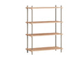 Moebe Shelving System S.115.1.A, Oak/Warm Grey