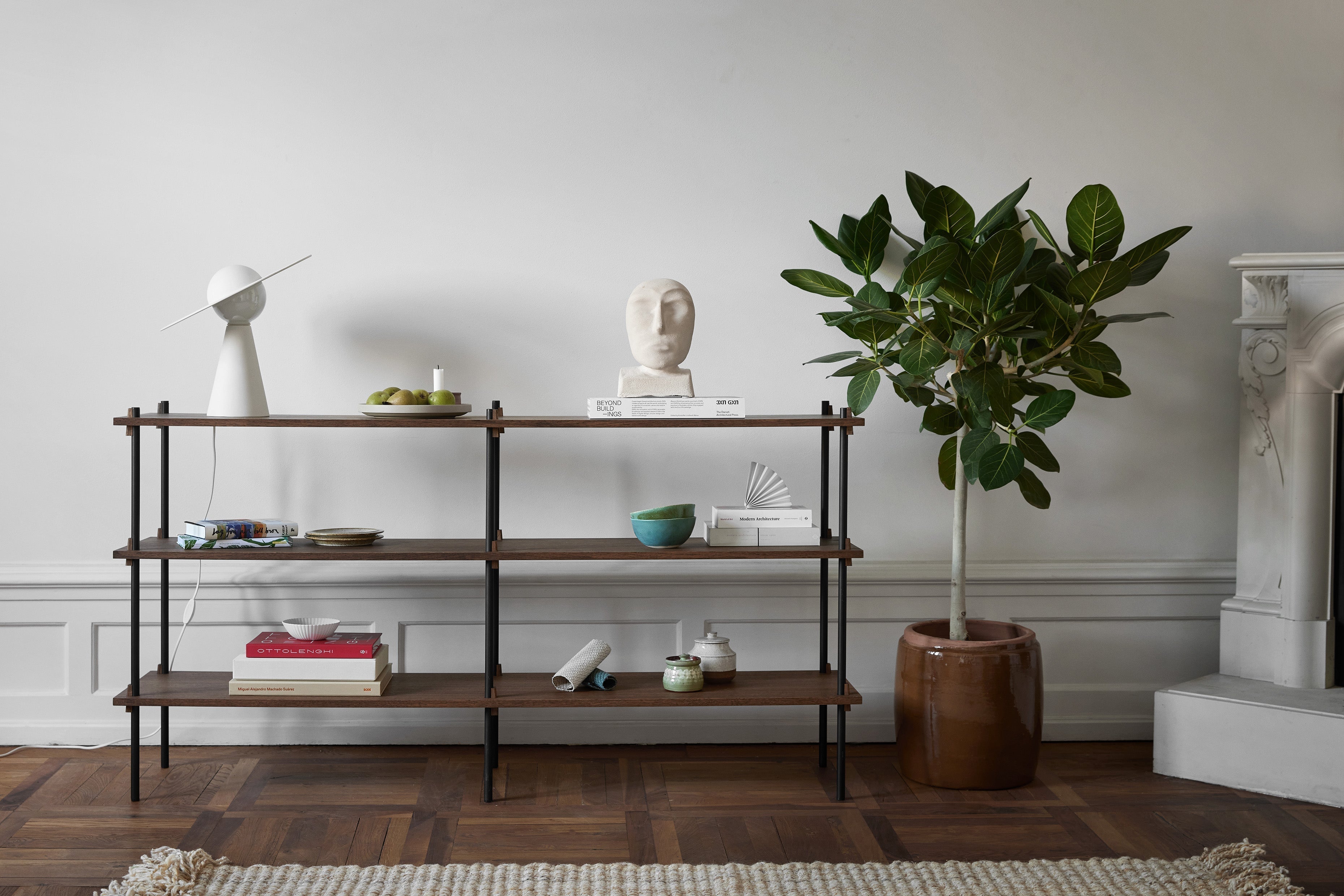 [product_category]-Moebe Shelving System S.115.1.A, Smoked Oak/Black-Moebe-5713520011566-S.115.1.A.SO.BL-MOE-23