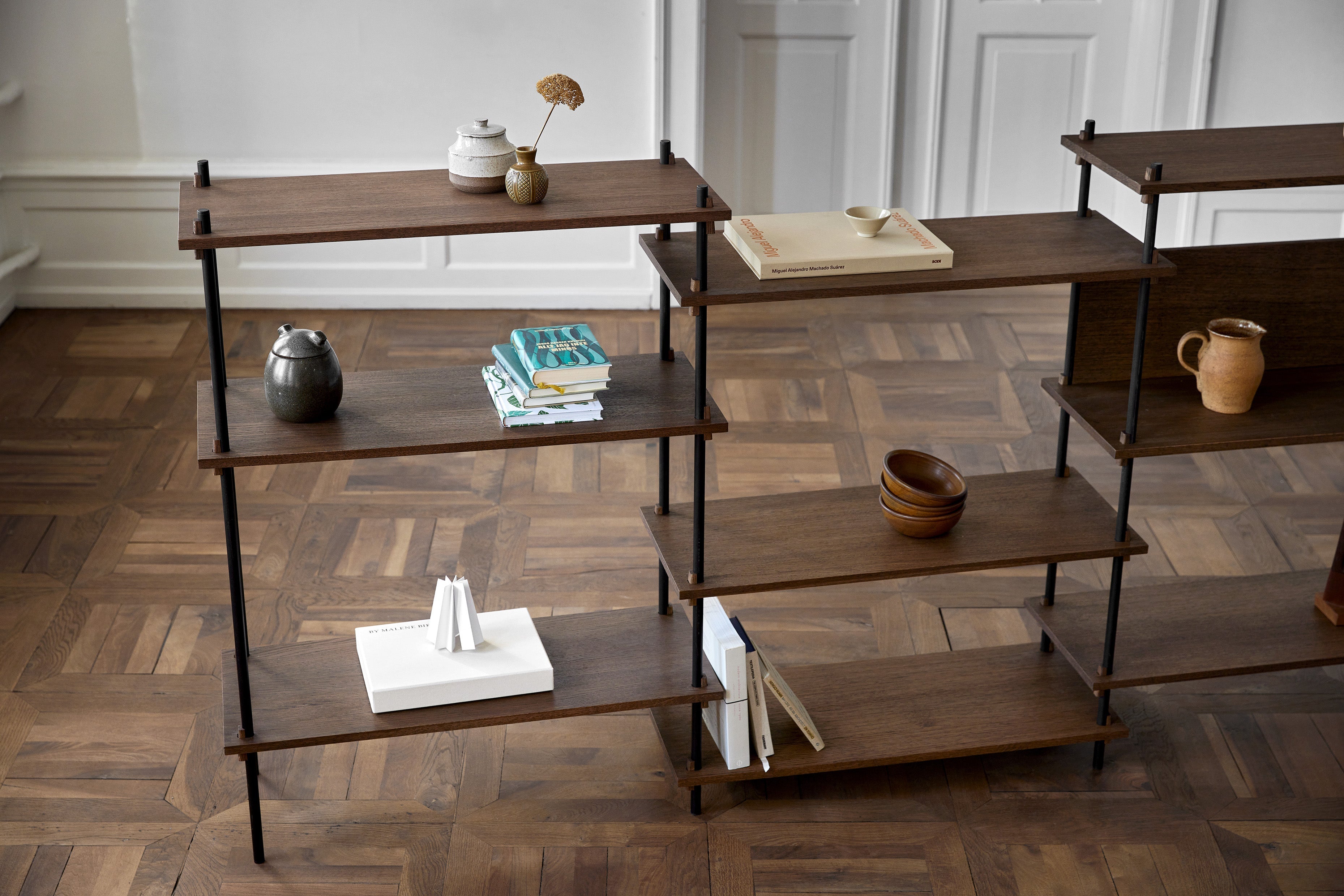[product_category]-Moebe Shelving System S.115.1.A, Smoked Oak/Black-Moebe-5713520011566-S.115.1.A.SO.BL-MOE-32