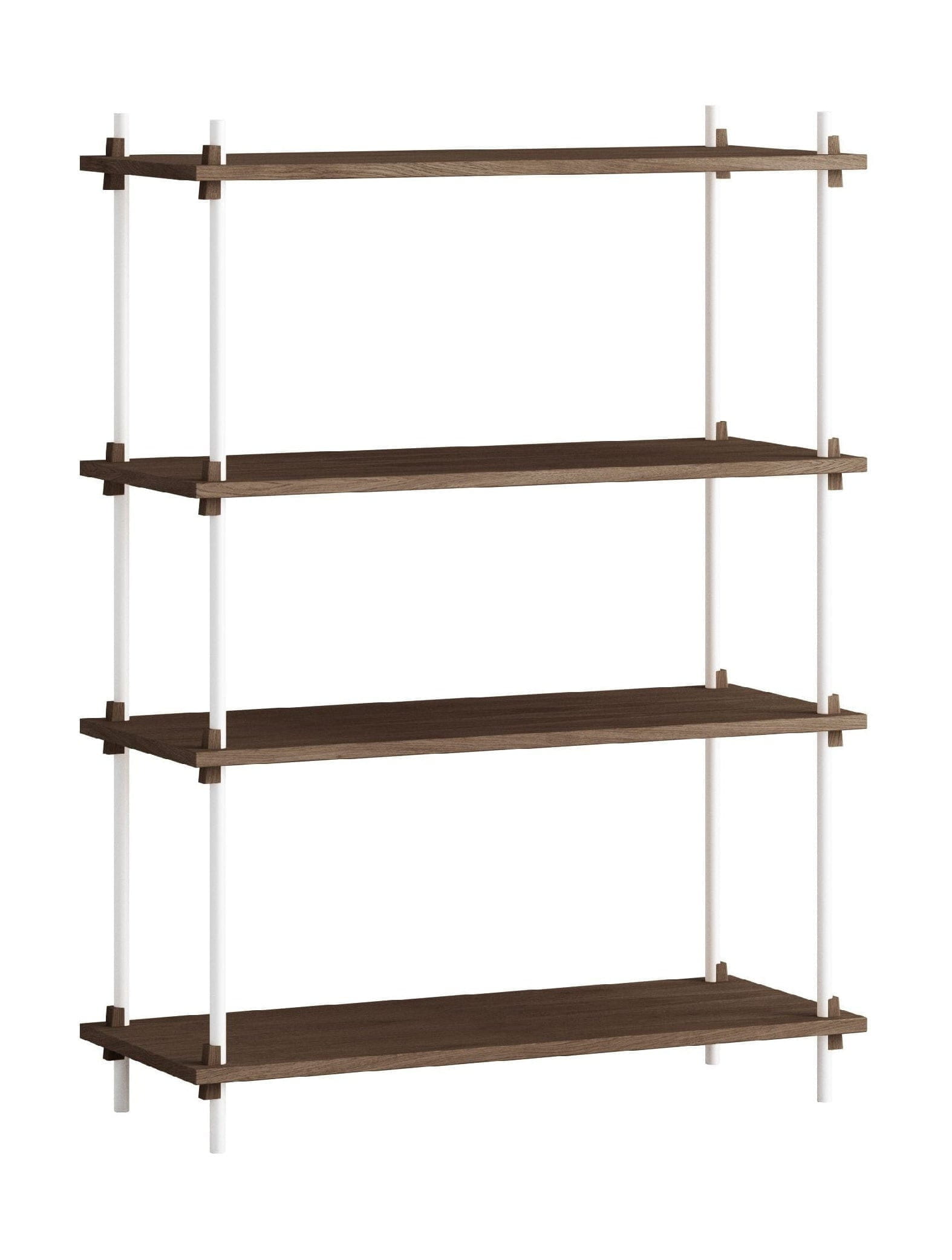 [product_category]-Moebe Shelving System S.115.1.A, Smoked Oak/White-Moebe-5713520010019-S.115.1.A.SO.WH-MOE-1