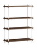 Moebe Shelving System S.115.1.A, Smoked Oak/White
