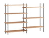 Moebe Shelving System S.115.2.A, Oak/Black