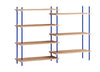 Moebe Shelving System S.115.2.A, Oak/Deep Blue