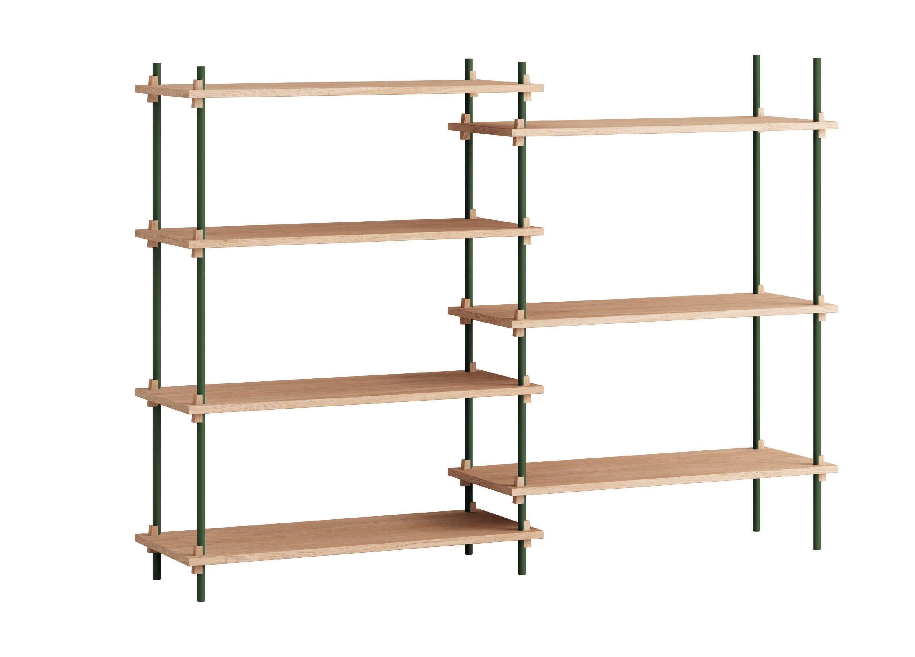 [product_category]-Moebe Shelving System S.115.2.A, Oak/Pine Green-Moebe-5713520012761-S.115.2.A.OA.PG-MOE-1
