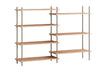 Moebe Shelving System S.115.2.A, Oak/Warm Grey