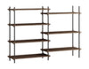 Moebe Shelving System S.115.2.A, Smoked Oak/Black