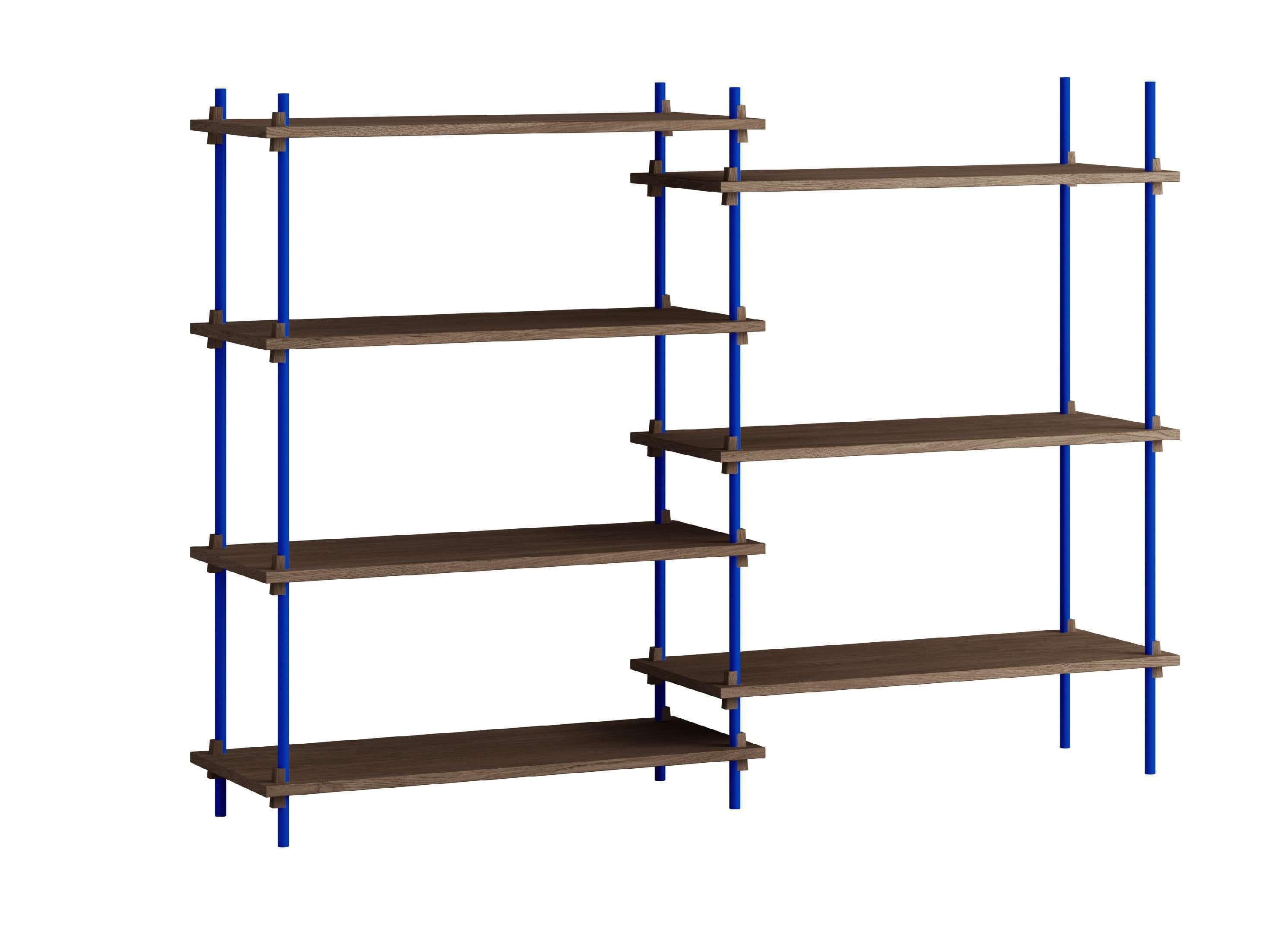 [product_category]-Moebe Shelving System S.115.2.A, Smoked Oak/Deep Blue-Moebe-5713520015106-S.115.2.A.SO.DB-MOE-1