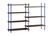 Moebe Shelving System S.115.2.A, Smoked Oak/Deep Blue