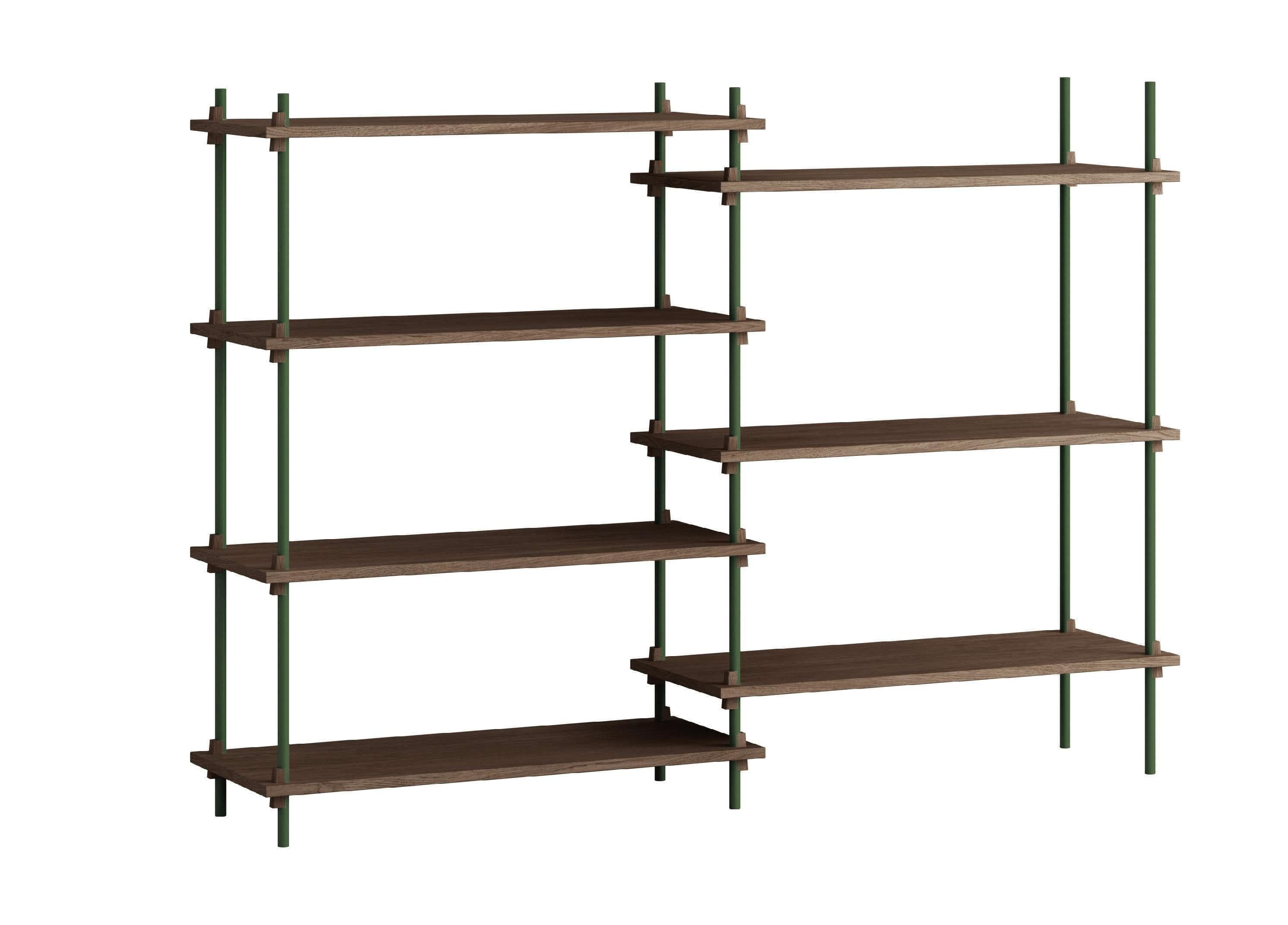 [product_category]-Moebe Shelving System S.115.2.A, Smoked Oak/Pine Green-Moebe-5713520013546-S.115.2.A.SO.PG-MOE-1
