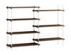 Moebe Shelving System S.115.2.A, Smoked Oak/White