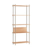 Moebe Shelving System S.200.1.A, Oak/Warm Grey