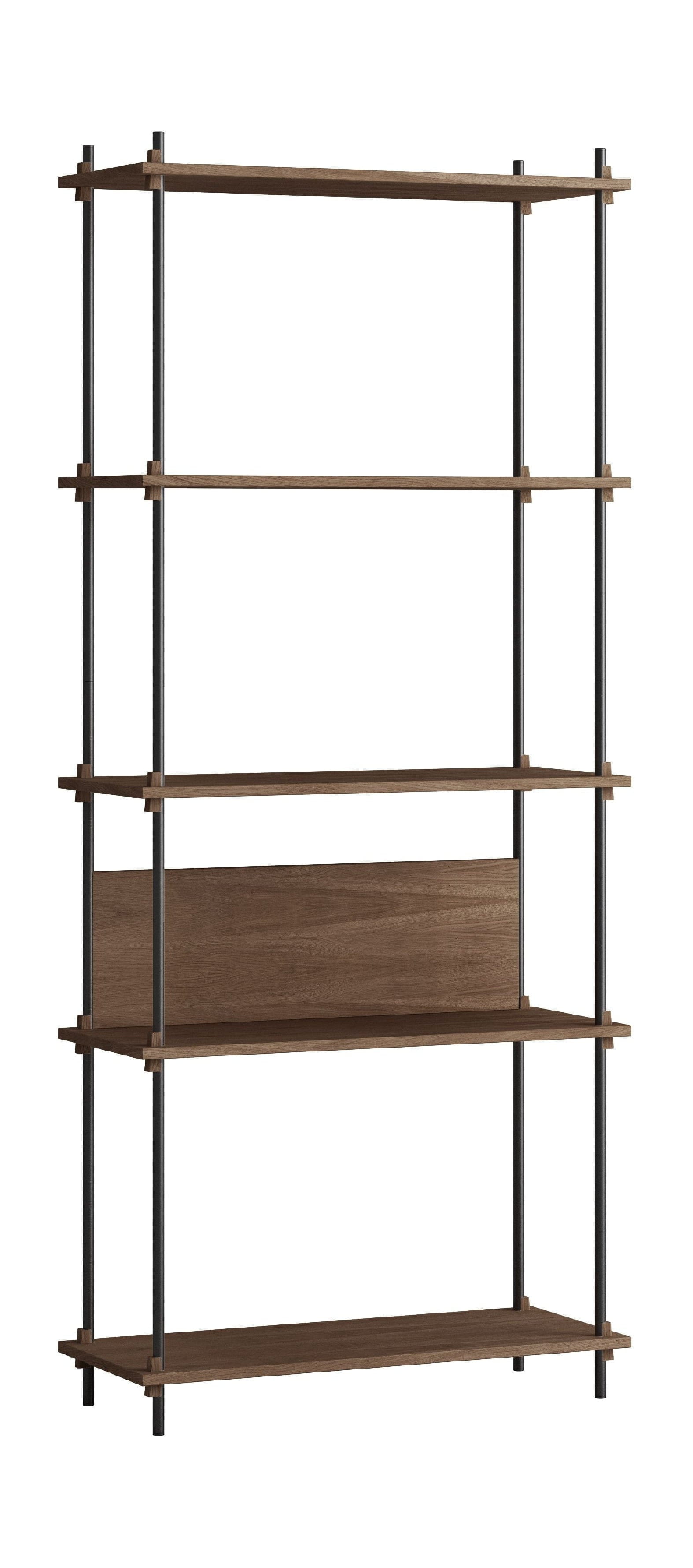[product_category]-Moebe Shelving System S.200.1.A, Smoked Oak/Black-Moebe-5713520010866-S.200.1.A.SO.BL-MOE-1