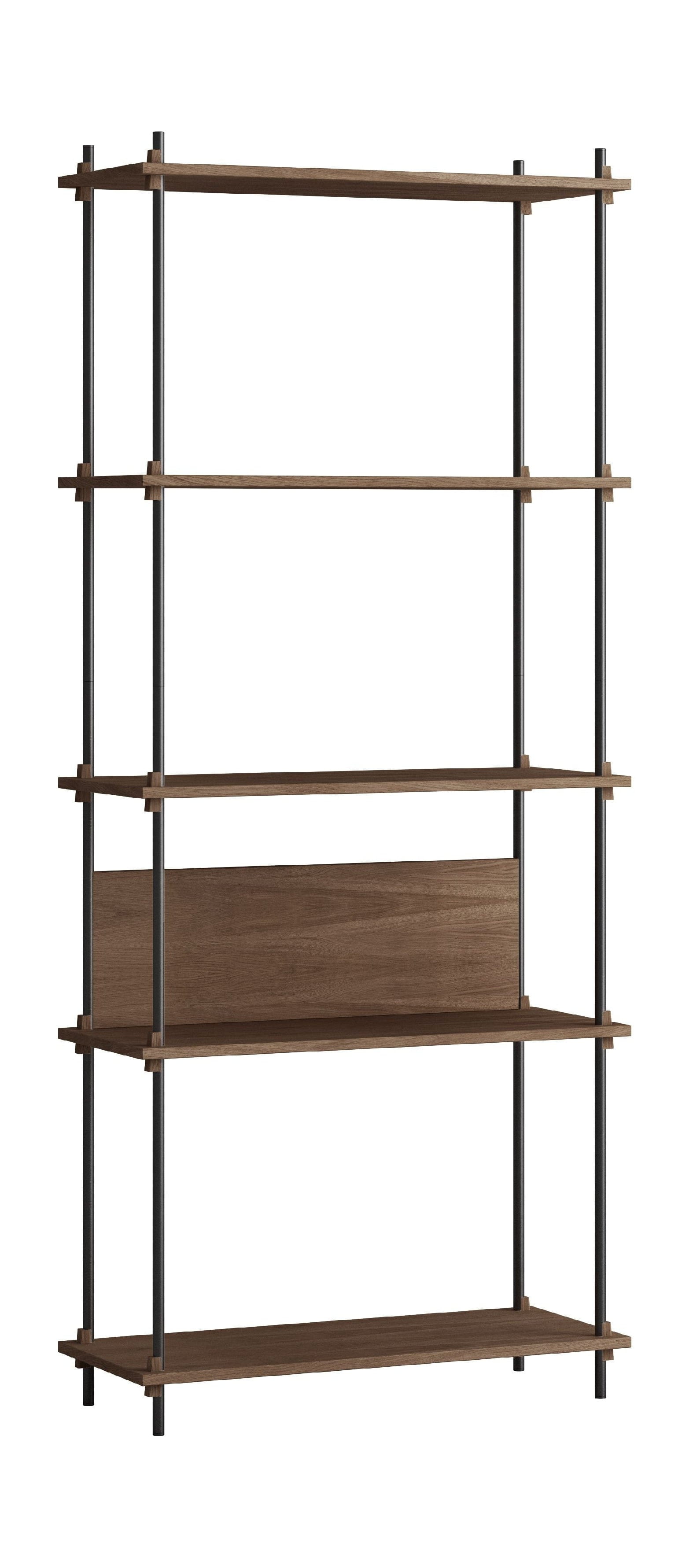 [product_category]-Moebe Shelving System S.200.1.A, Smoked Oak/Black-Moebe-5713520010866-S.200.1.A.SO.BL-MOE-21