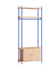 Moebe Shelving System S.200.1.G, Oak/Deep Blue