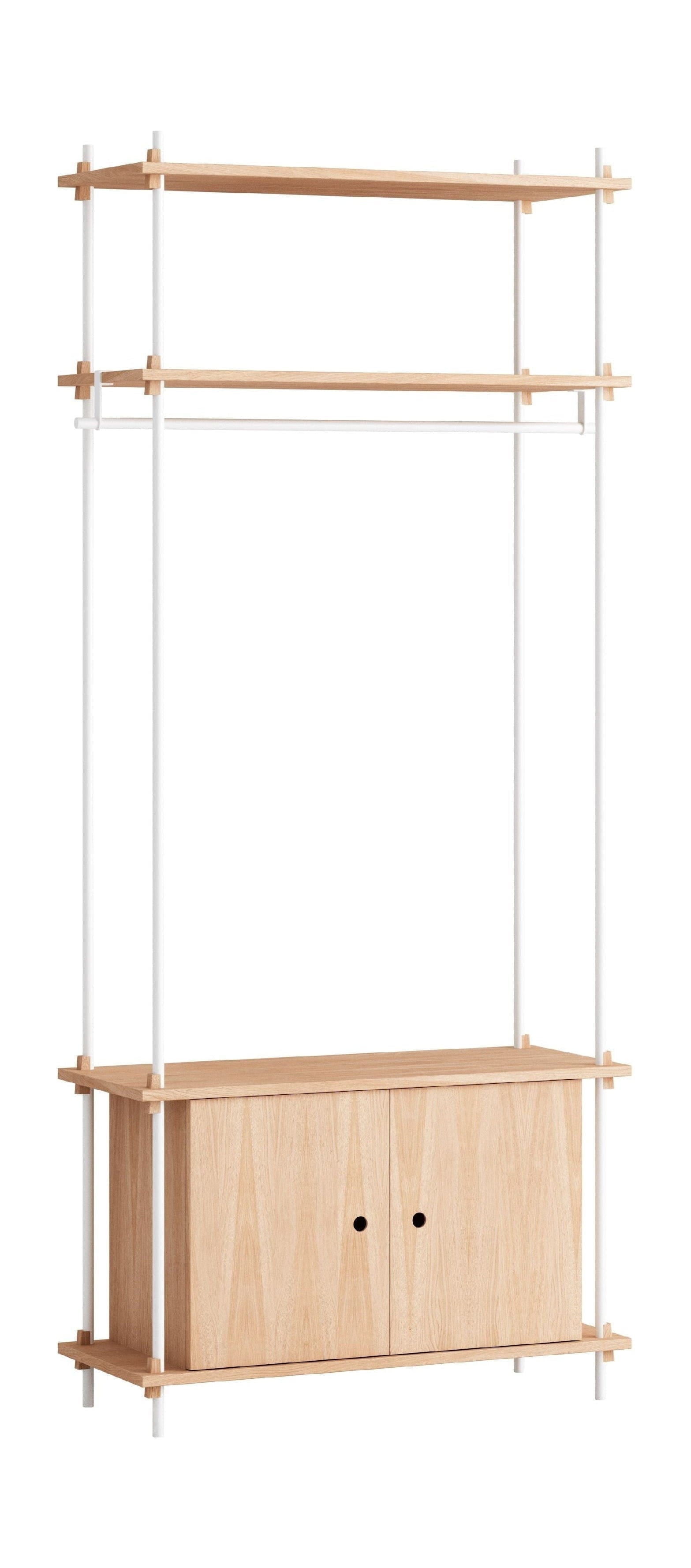 [product_category]-Moebe Shelving System S.200.1.G, Oak/White-Moebe-5713520007804-S.200.1.G.OA.WH-MOE-1