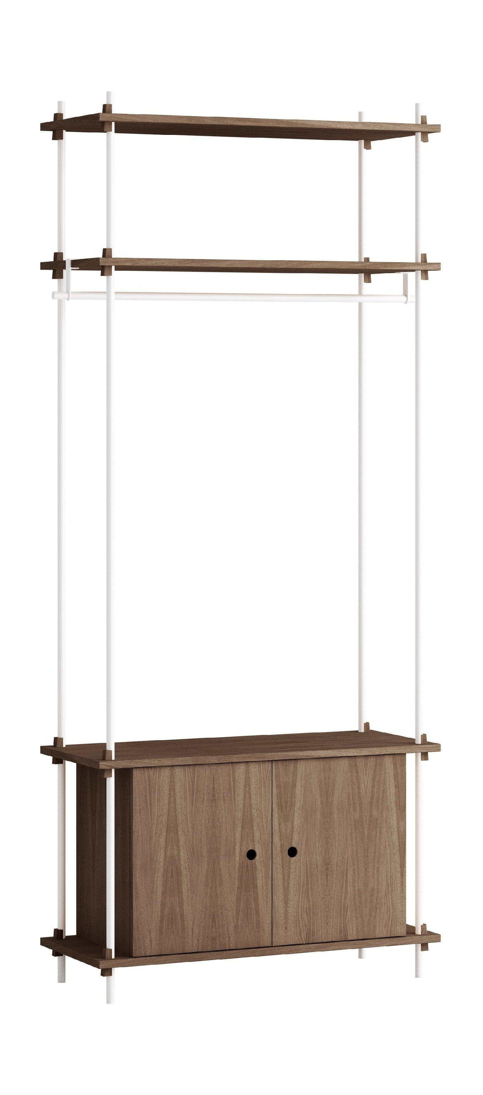 [product_category]-Moebe Shelving System S.200.1.G, Smoked Oak/White-Moebe-5713520010156-S.200.1.G.SO.WH-MOE-1