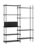 Moebe Shelving System S.200.2.A, Black/Black