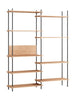 Moebe Shelving System S.200.2.A, Oak/Black