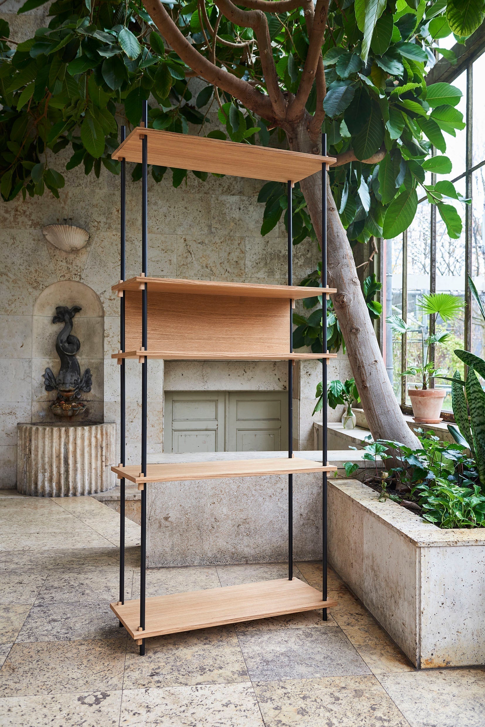 [product_category]-Moebe Shelving System S.200.2.A, Oak/Black-Moebe-5713520005633-S.200.2.A.OA.BL-MOE-58