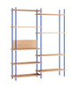 Moebe Shelving System S.200.2.A, Oak/Deep Blue