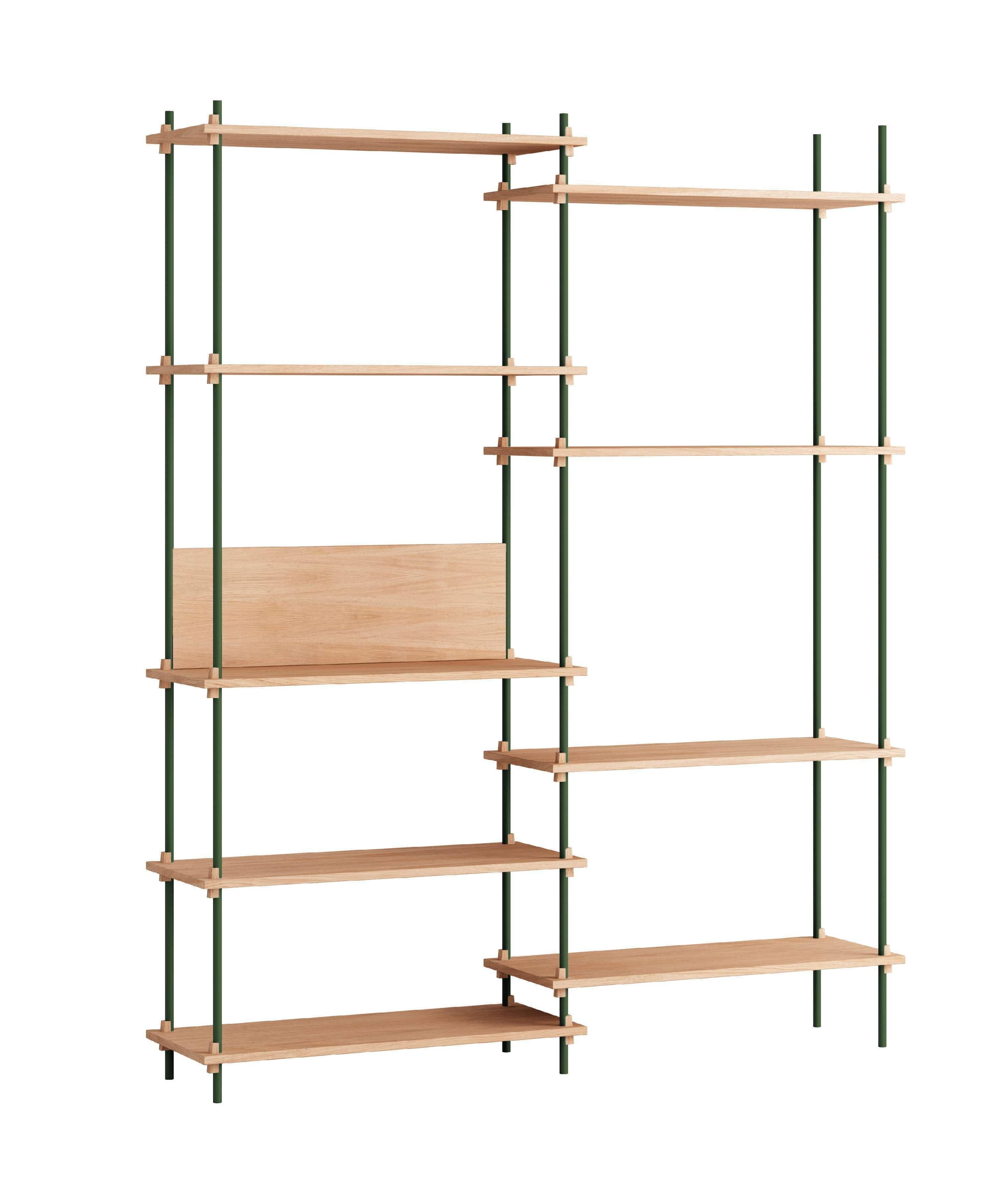 [product_category]-Moebe Shelving System S.200.2.A, Oak/Pine Green-Moebe-5713520012808-S.200.2.A.OA.PG-MOE-1