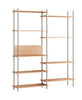 Moebe Shelving System S.200.2.A, Oak/Warm Grey