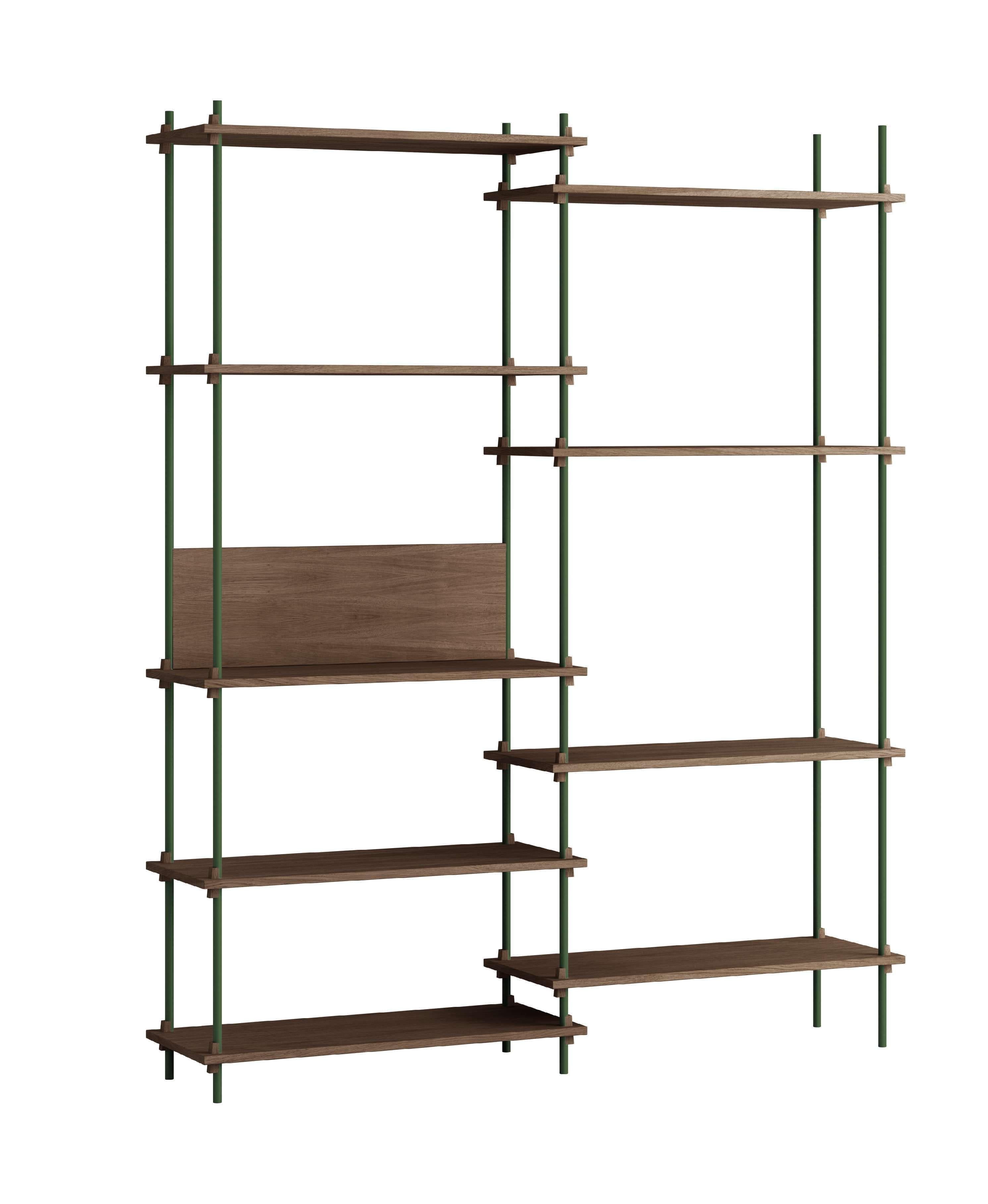 [product_category]-Moebe Shelving System S.200.2.A, Smoked Oak/Pine Green-Moebe-5713520013584-S.200.2.A.SO.PG-MOE-1