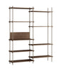 Moebe Shelving System S.200.2.A, Smoked Oak/Warm Grey