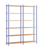 Moebe Shelving System S.200.2.B, Oak/Deep Blue