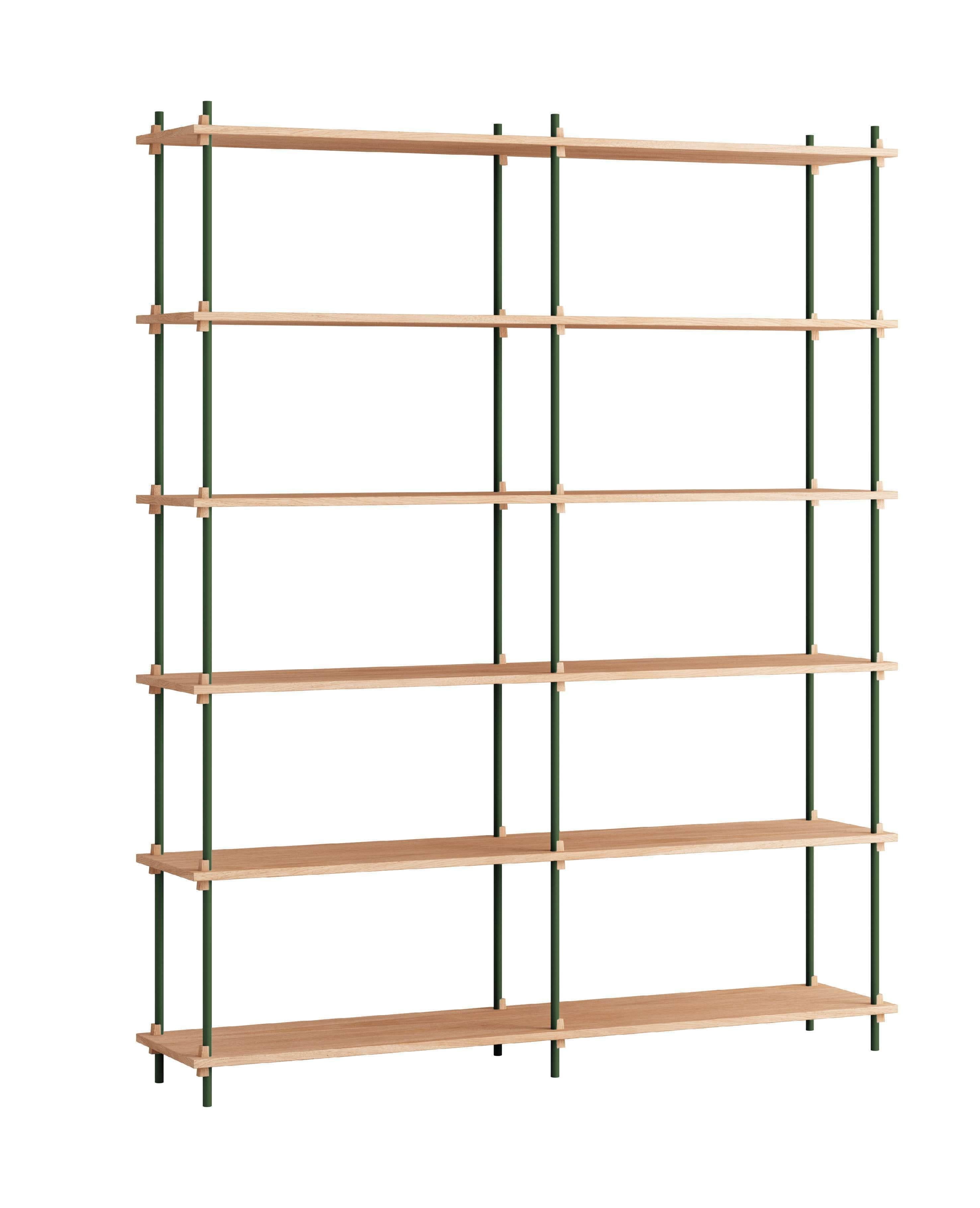 [product_category]-Moebe Shelving System S.200.2.B, Oak/Pine Green-Moebe-5713520012815-S.200.2.B.OA.PG-MOE-1