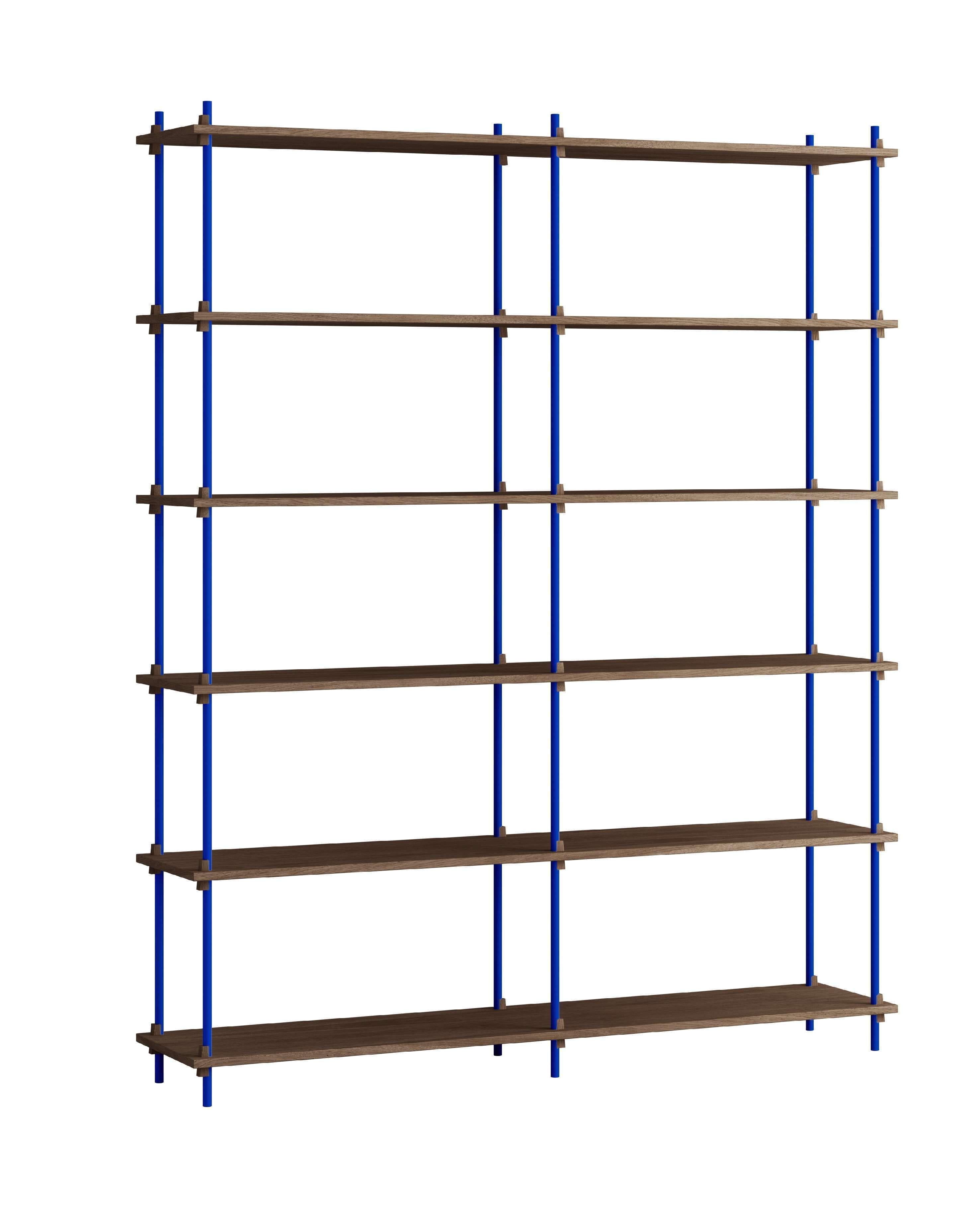 [product_category]-Moebe Shelving System S.200.2.B, Smoked Oak/Deep Blue-Moebe-5713520015151-S.200.2.B.SO.DB-MOE-1