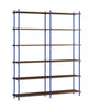 Moebe Shelving System S.200.2.B, Smoked Oak/Deep Blue