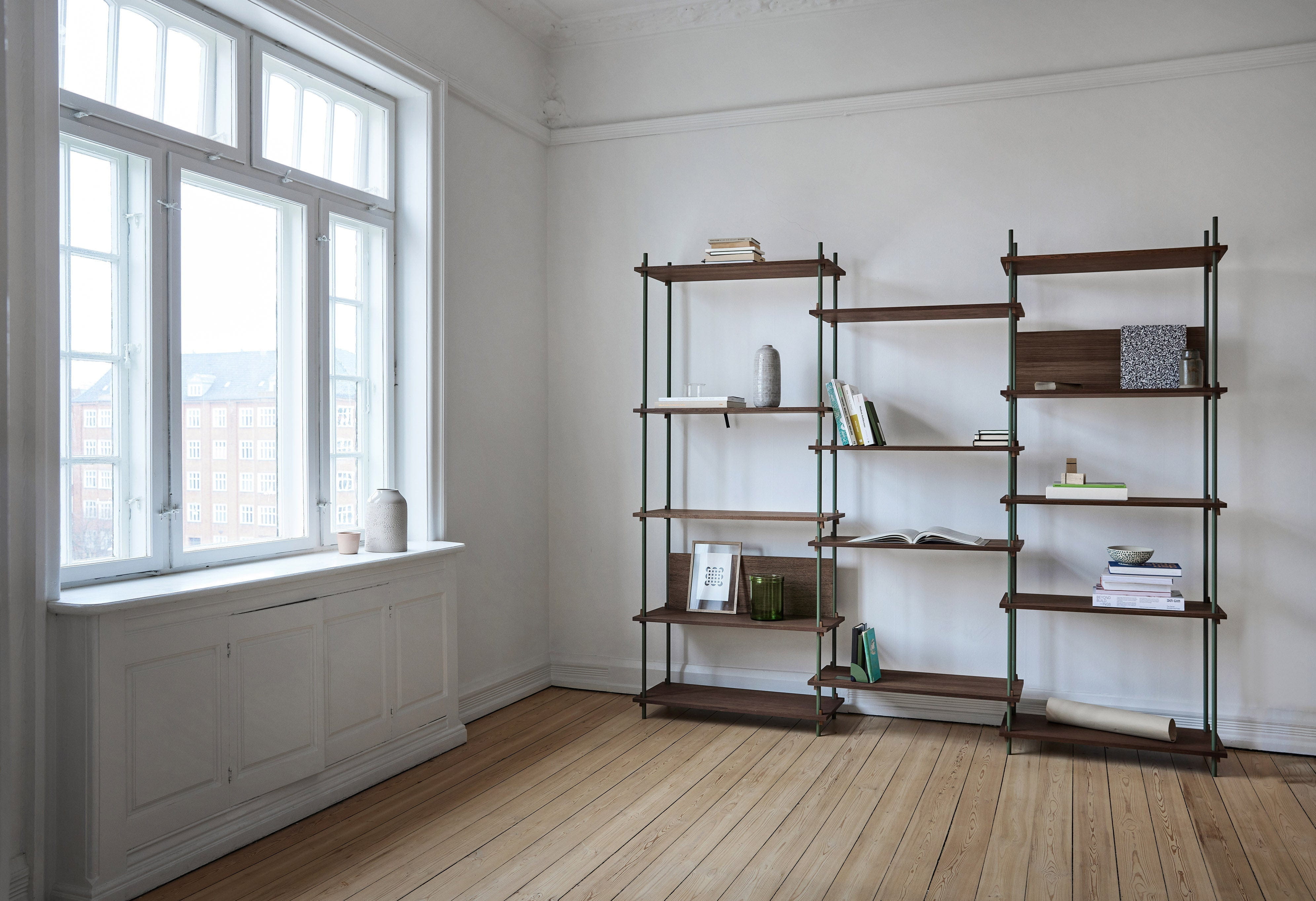 [product_category]-Moebe Shelving System S.200.2.B, Smoked Oak/Pine Green-Moebe-5713520013591-S.200.2.B.SO.PG-MOE-10