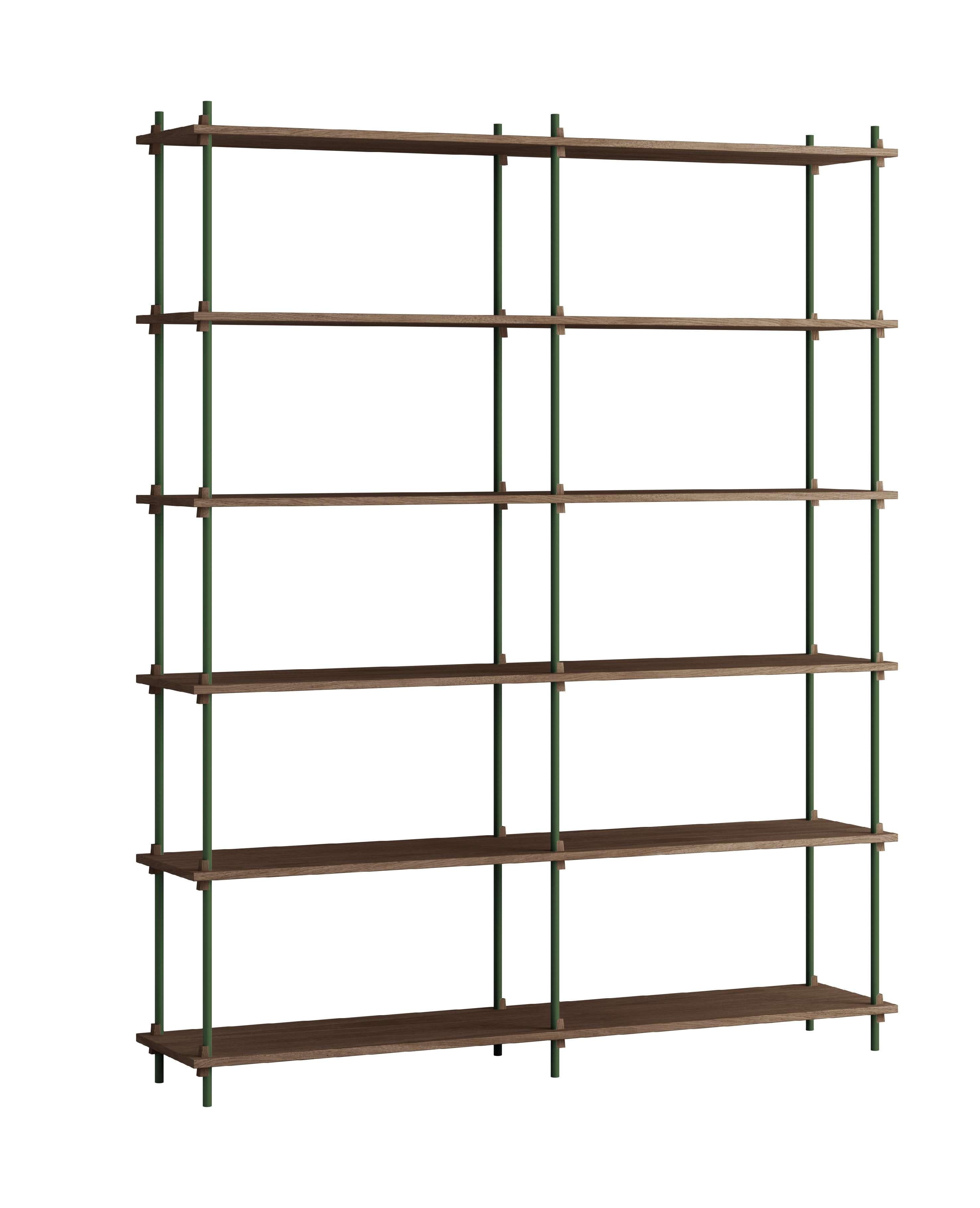 [product_category]-Moebe Shelving System S.200.2.B, Smoked Oak/Pine Green-Moebe-5713520013591-S.200.2.B.SO.PG-MOE-13